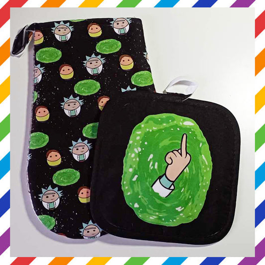 Rick and Morty Potato Glove and Pot Holder