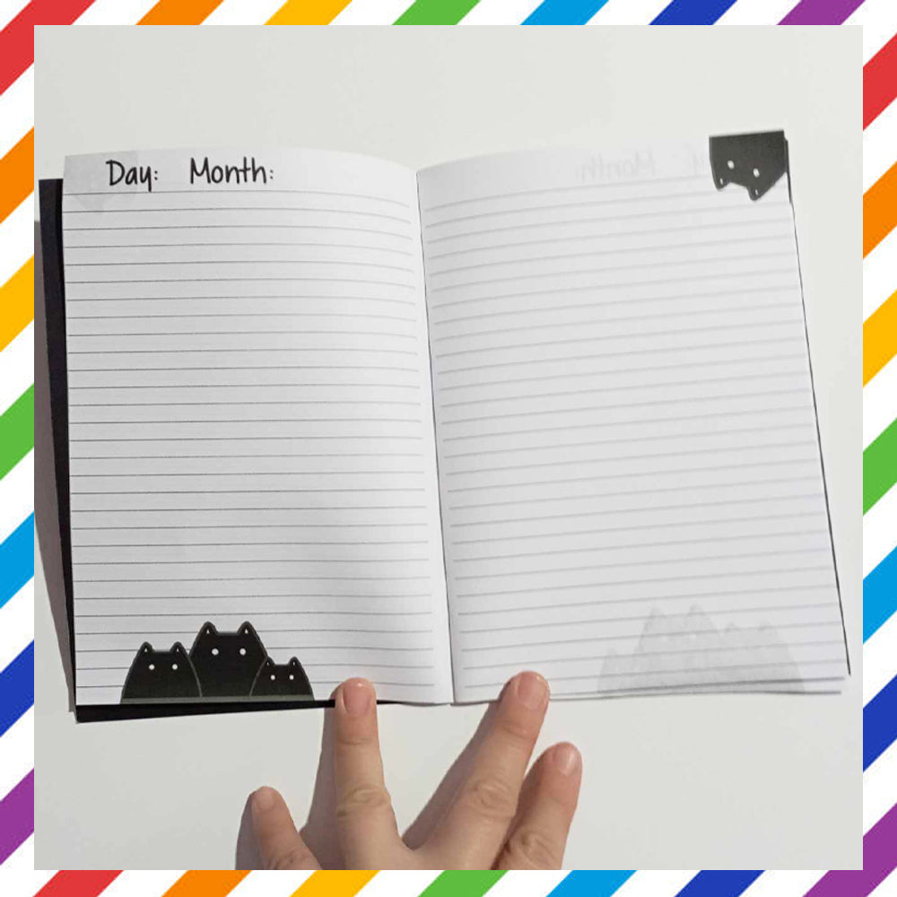 Black Multicat Notebook
