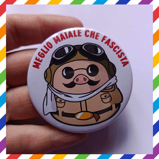 Spilla o Magnete Porco Rosso by Zefkiel