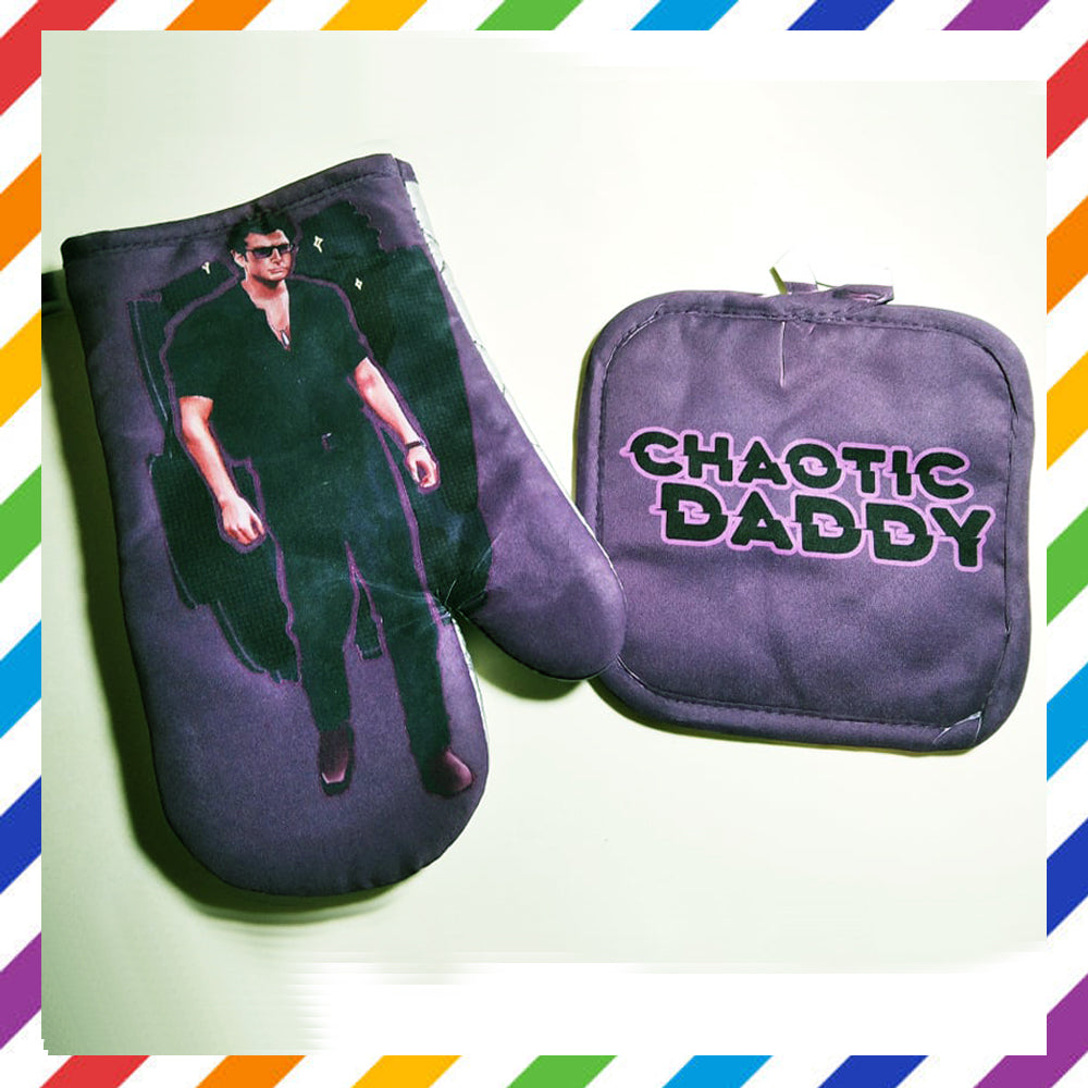 Glove & Potholder Chaotic Daddy Design by Spid3yart
