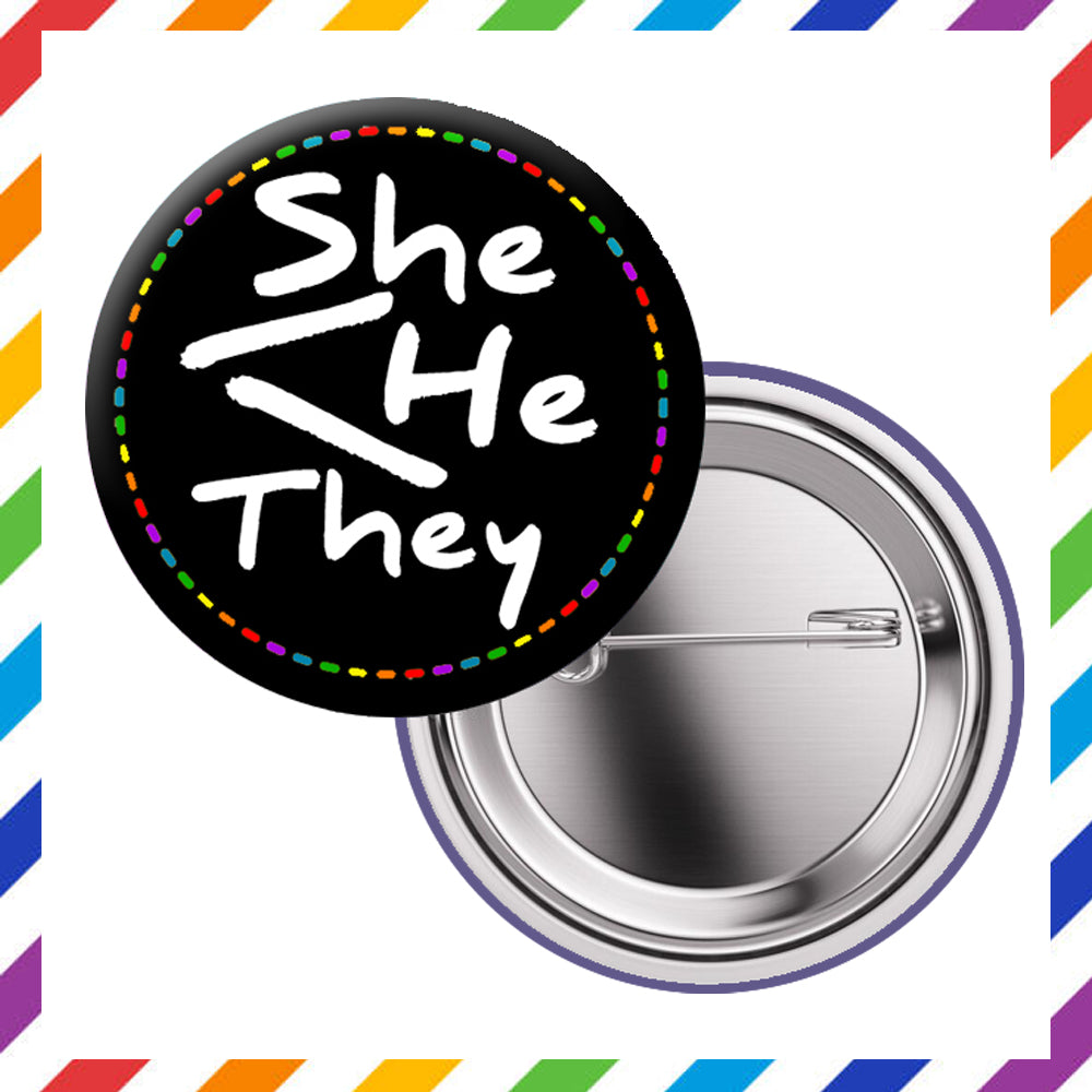 Pronouns - Brooch 3.8cm