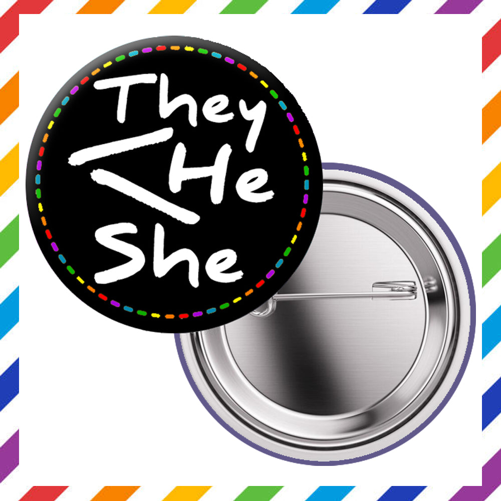 Pronouns - Brooch 3.8cm