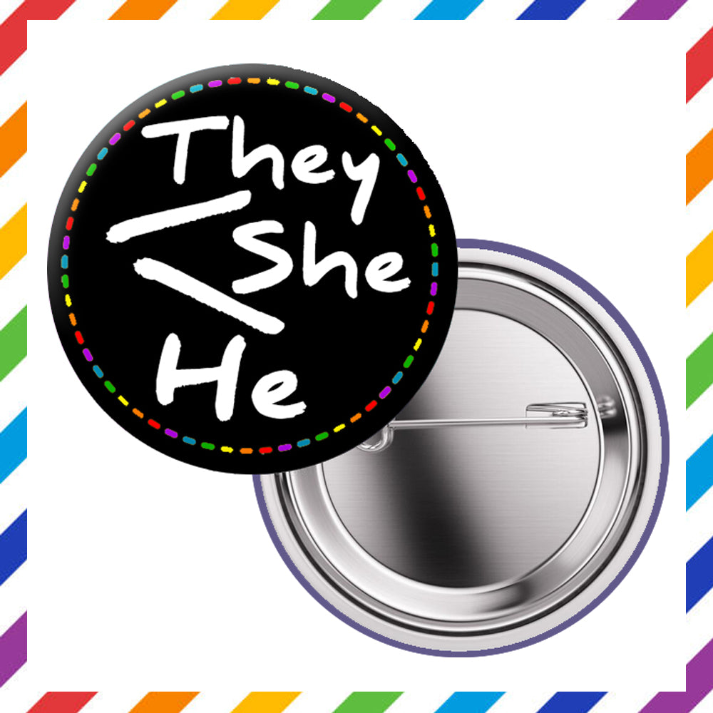 Pronouns - Brooch 3.8cm