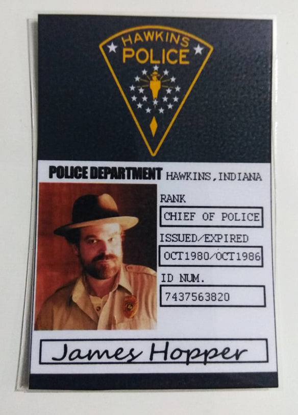 Hopper card from Strange Things - Fanmade