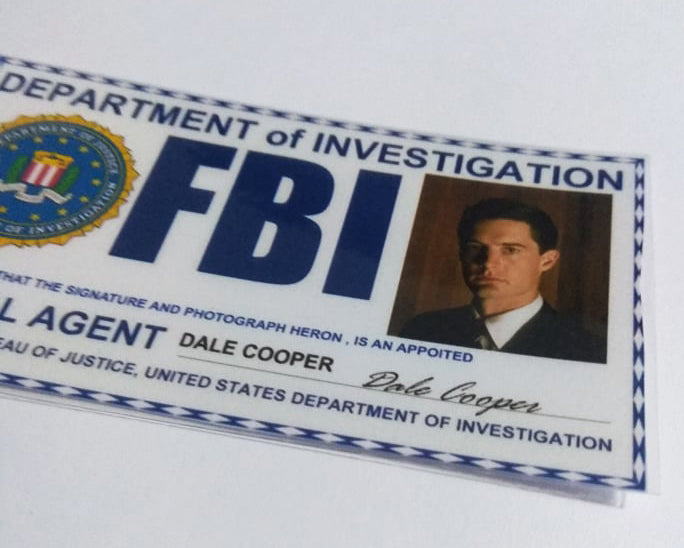 Dale Cooper card from Twin Peaks - Fanmade