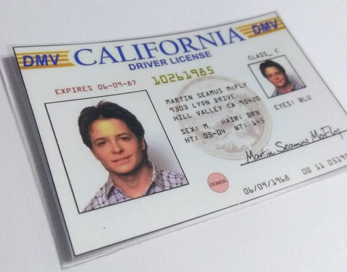 Tesserino Patente Marty Mcfly da Ritorno al Futuro - Fanmade