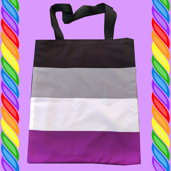 Borsa Tote Handmade Asexual Flag