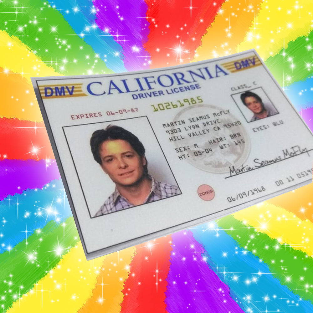 Tesserino Patente Marty Mcfly da Ritorno al Futuro - Fanmade