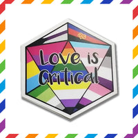 Vinyl Sticker Love is Critical by LadyGladia