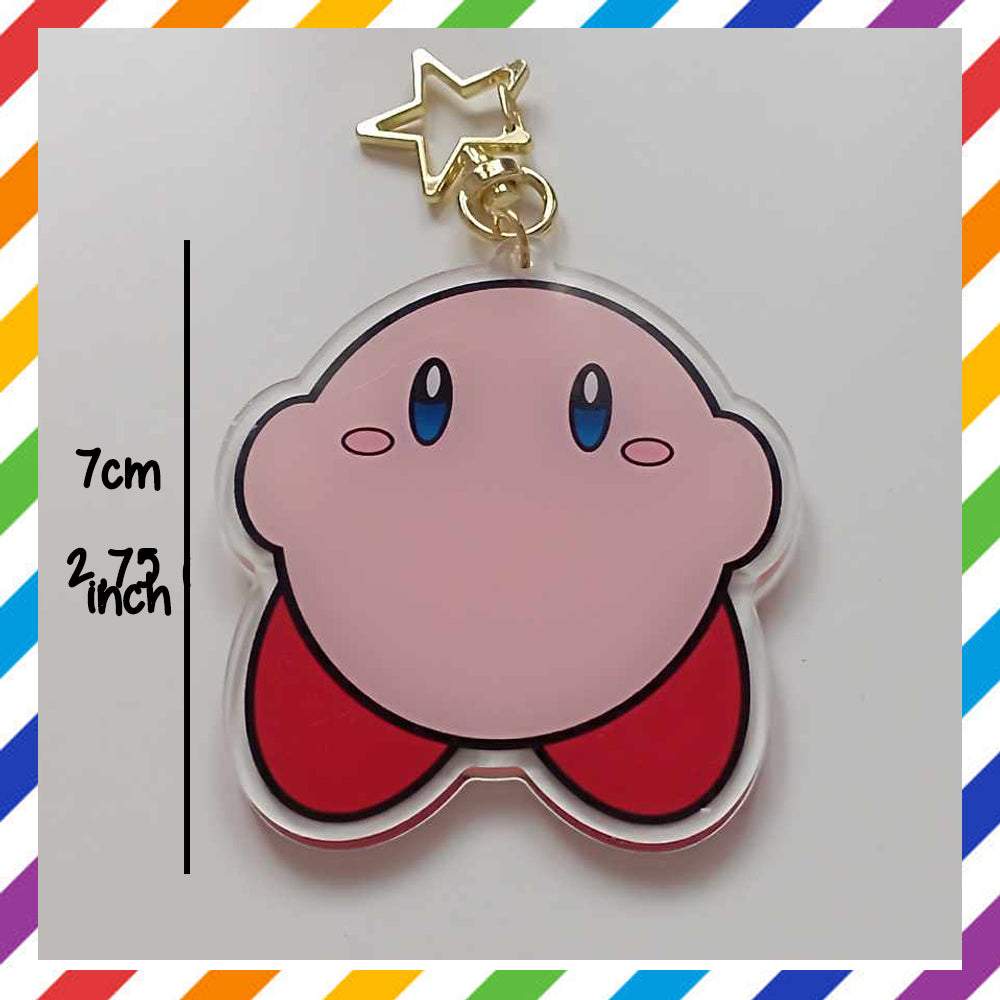 Kirby Potato Acrylic Keychain by Zefkiel Noir