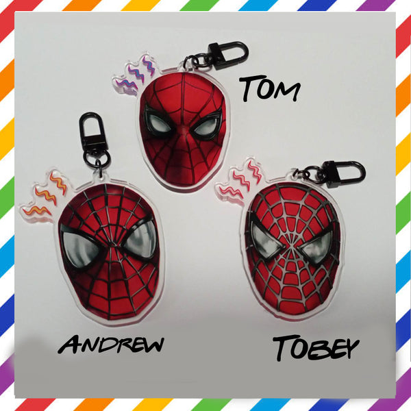 Spiderman Keychain in Acrylic and Stickers
