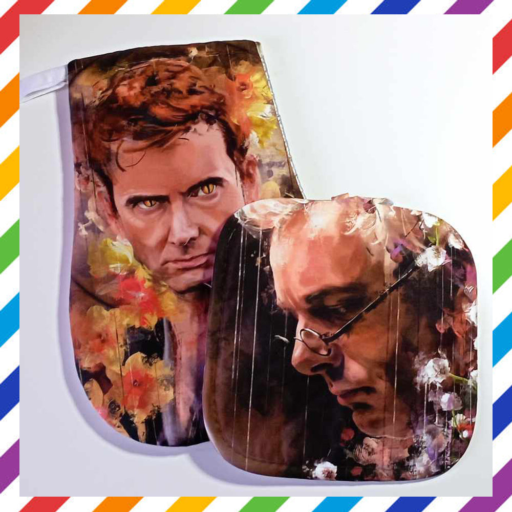 Glove &amp; Pot Holder Good Omens Design by Wisesnail