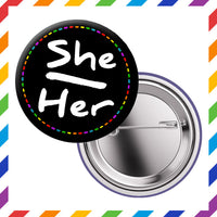 Pronouns - Brooch 3.8cm