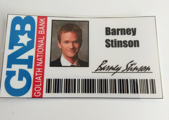 Tesserino Barney Stinson - Fanmade