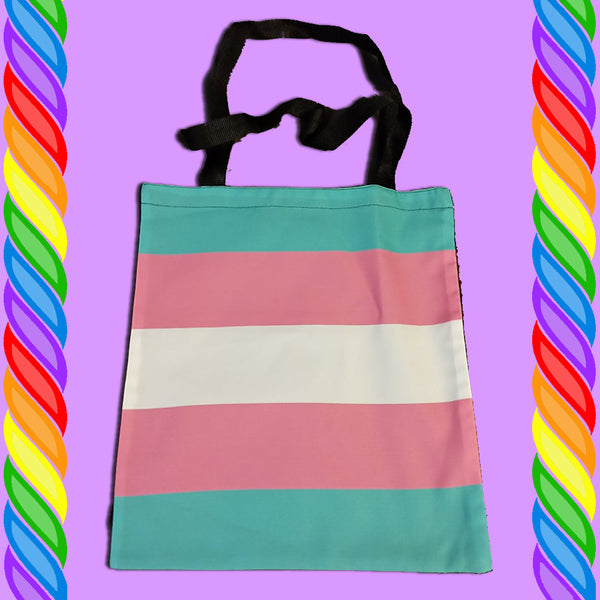 Handmade Trans Flag bag